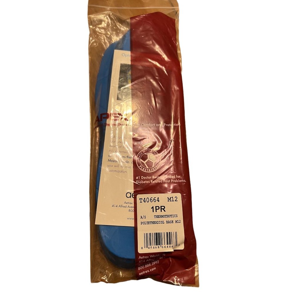 Apex T40664 Inserts Thermothotics Polyetherdiol Base Size 12 M  NEW